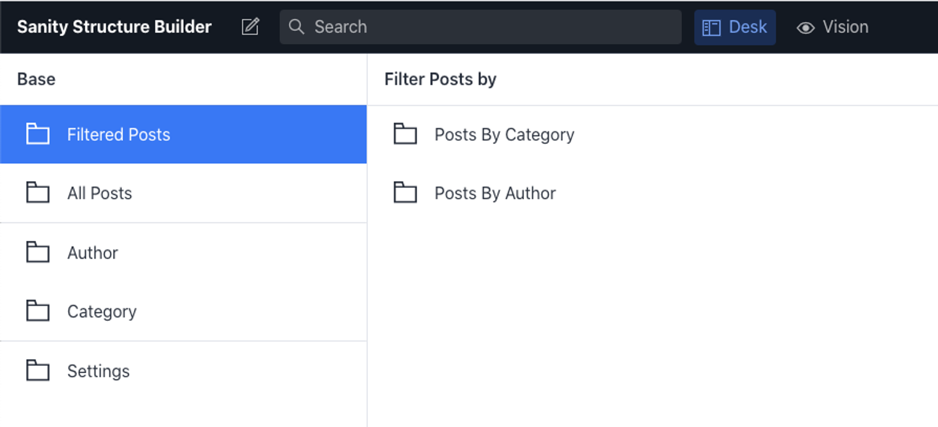 Static dividers help create a flow for editors to know what document types go together.