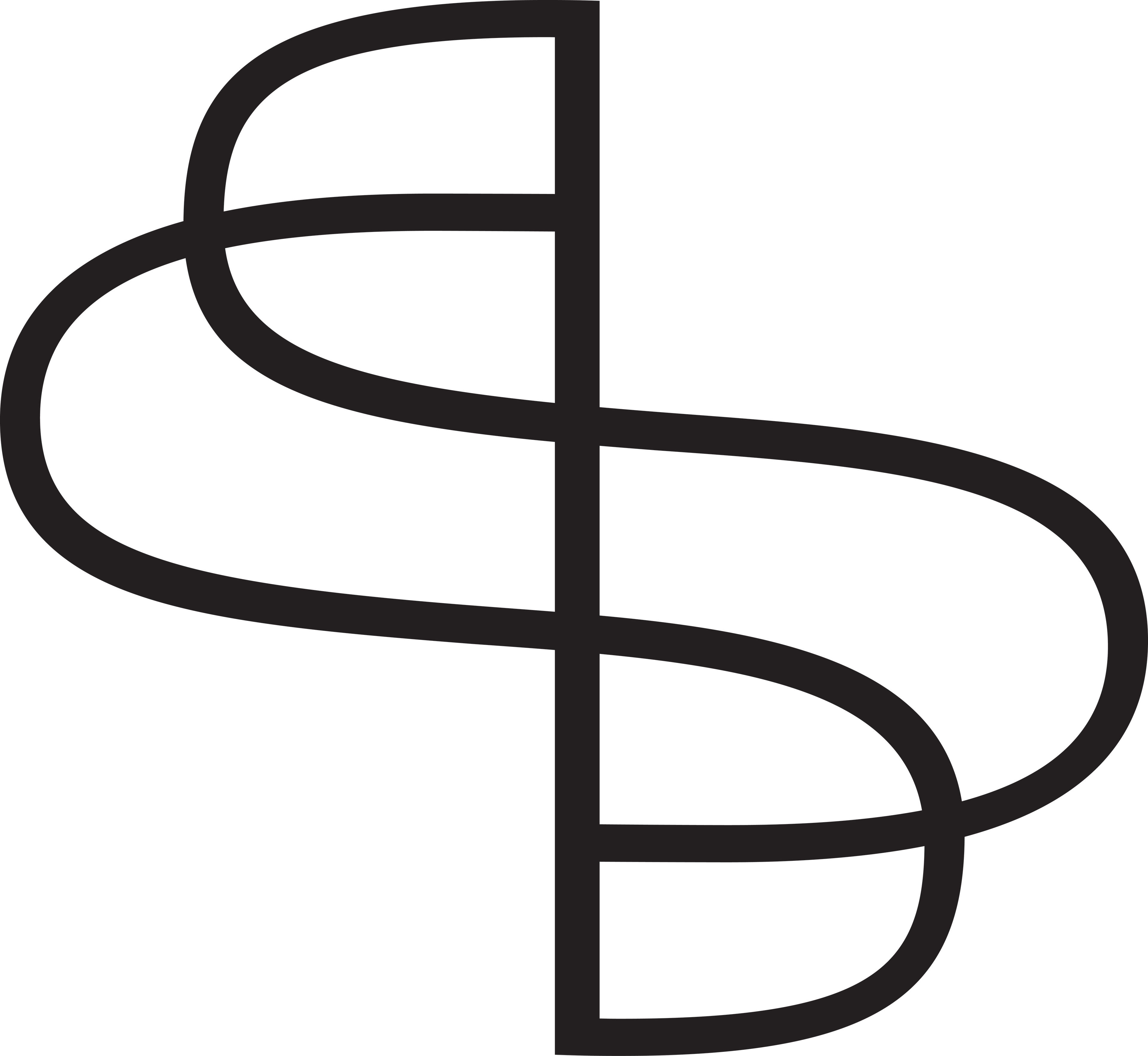 a black and white drawing of a dollar sign