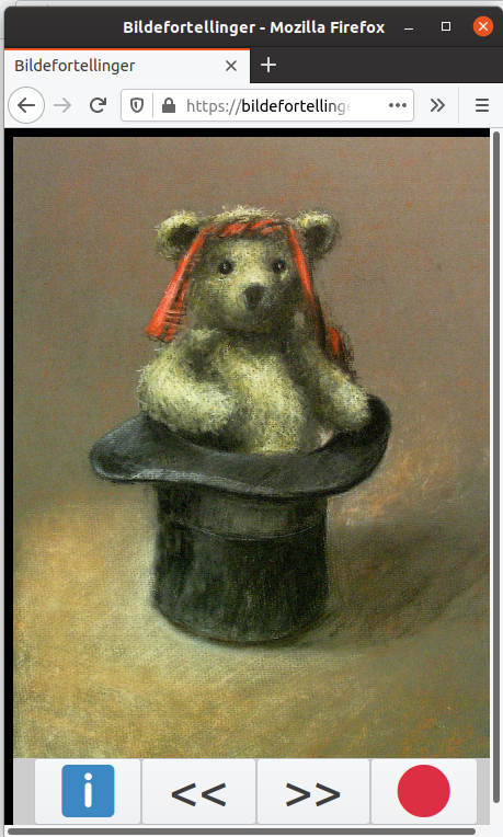 The webapp interface for photo stories The webapp interface for photo stories