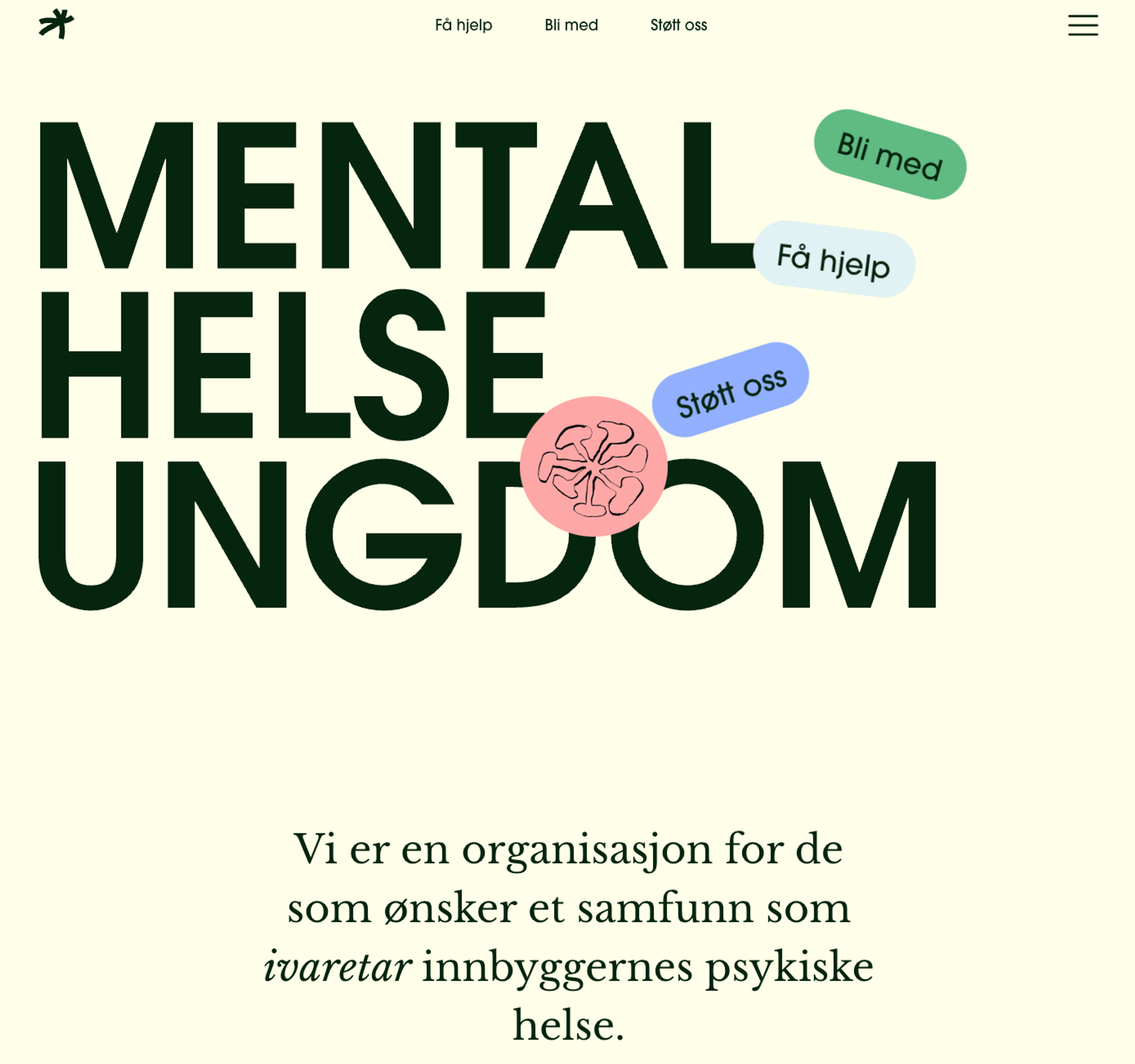 a website that says mental helse ungdoms on it