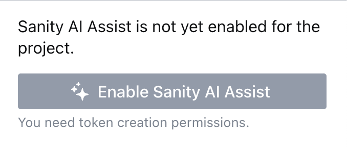 Enable AI assistance