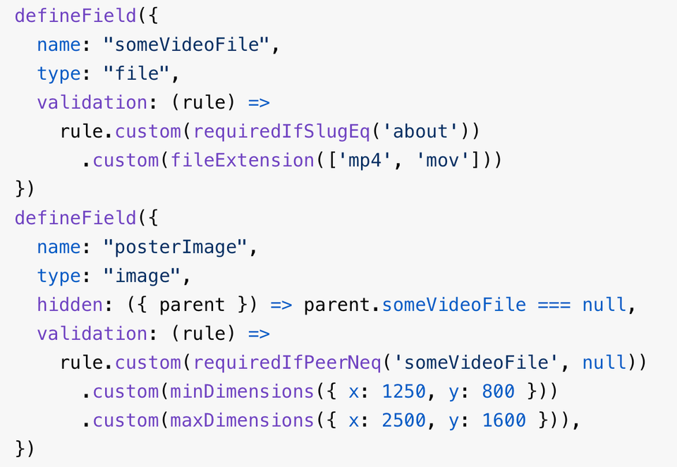 validation rules sanity schema