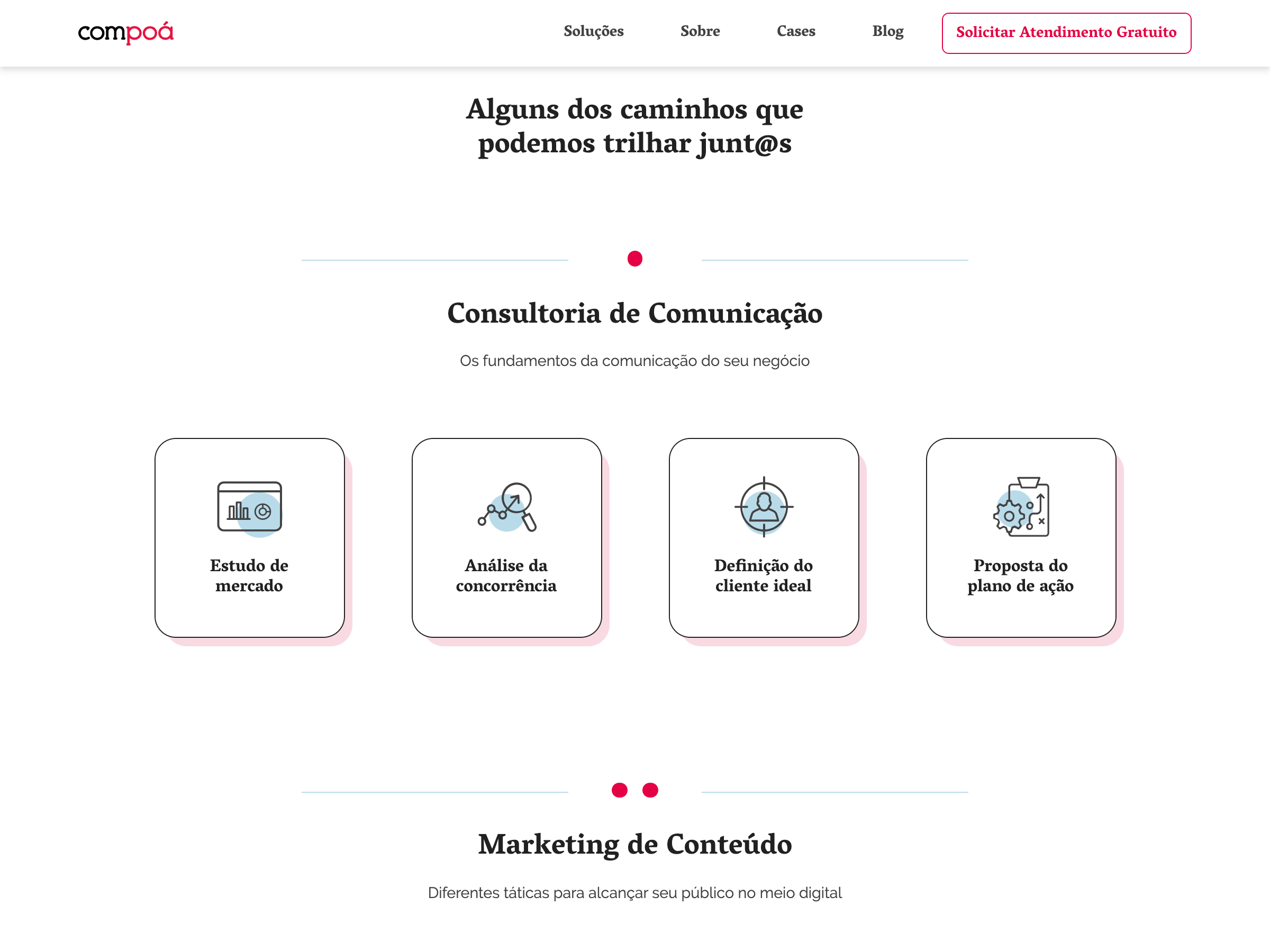 The Compoá frontpage