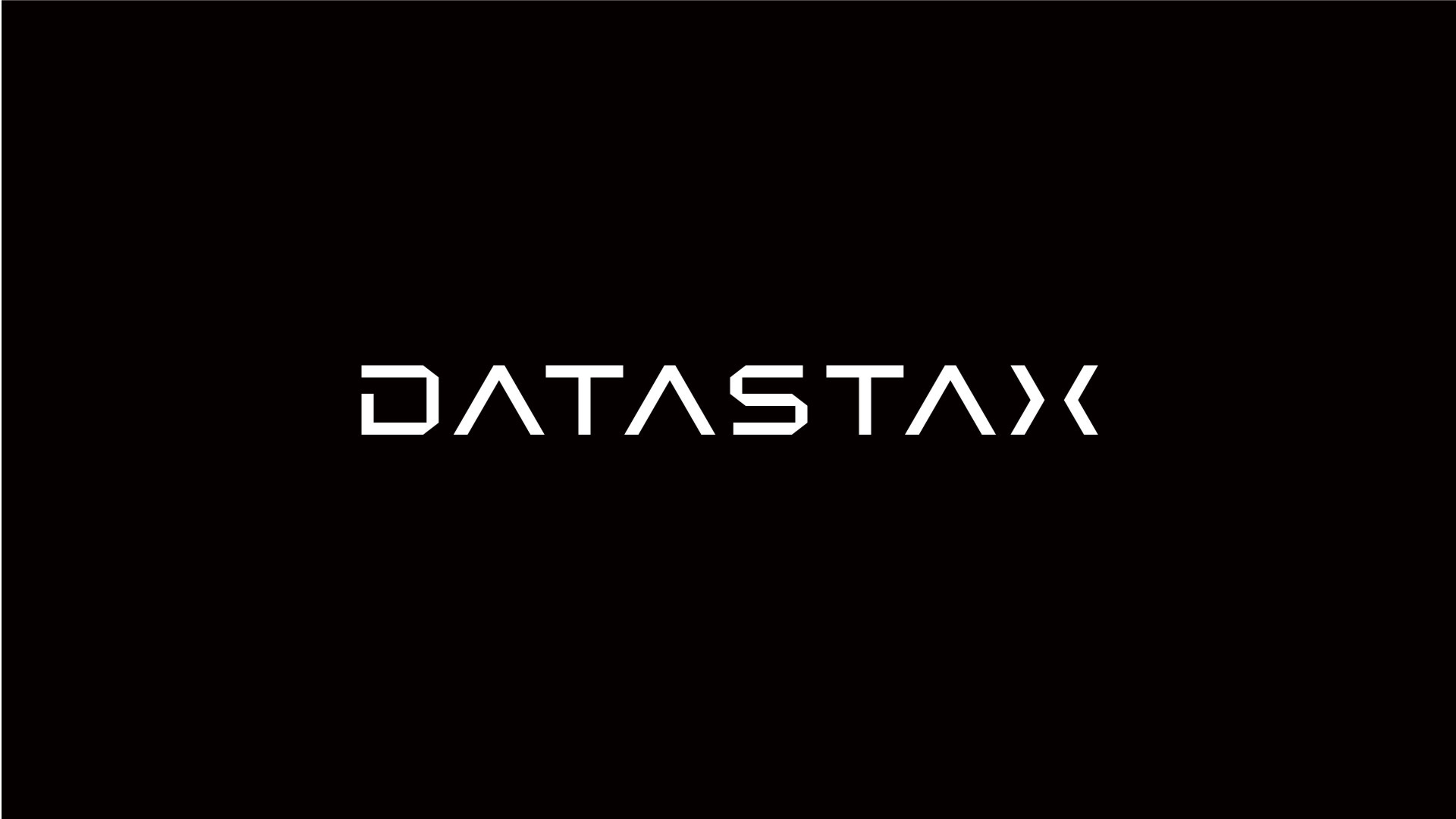 a logo for a company called datatax on a black background .