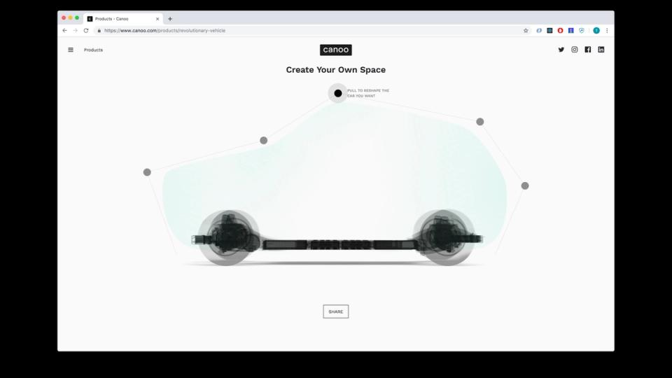 UI for submitting a drawing of a car