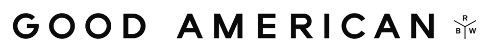 GOOD AMERICAN logo with an R, B, and W symbol.