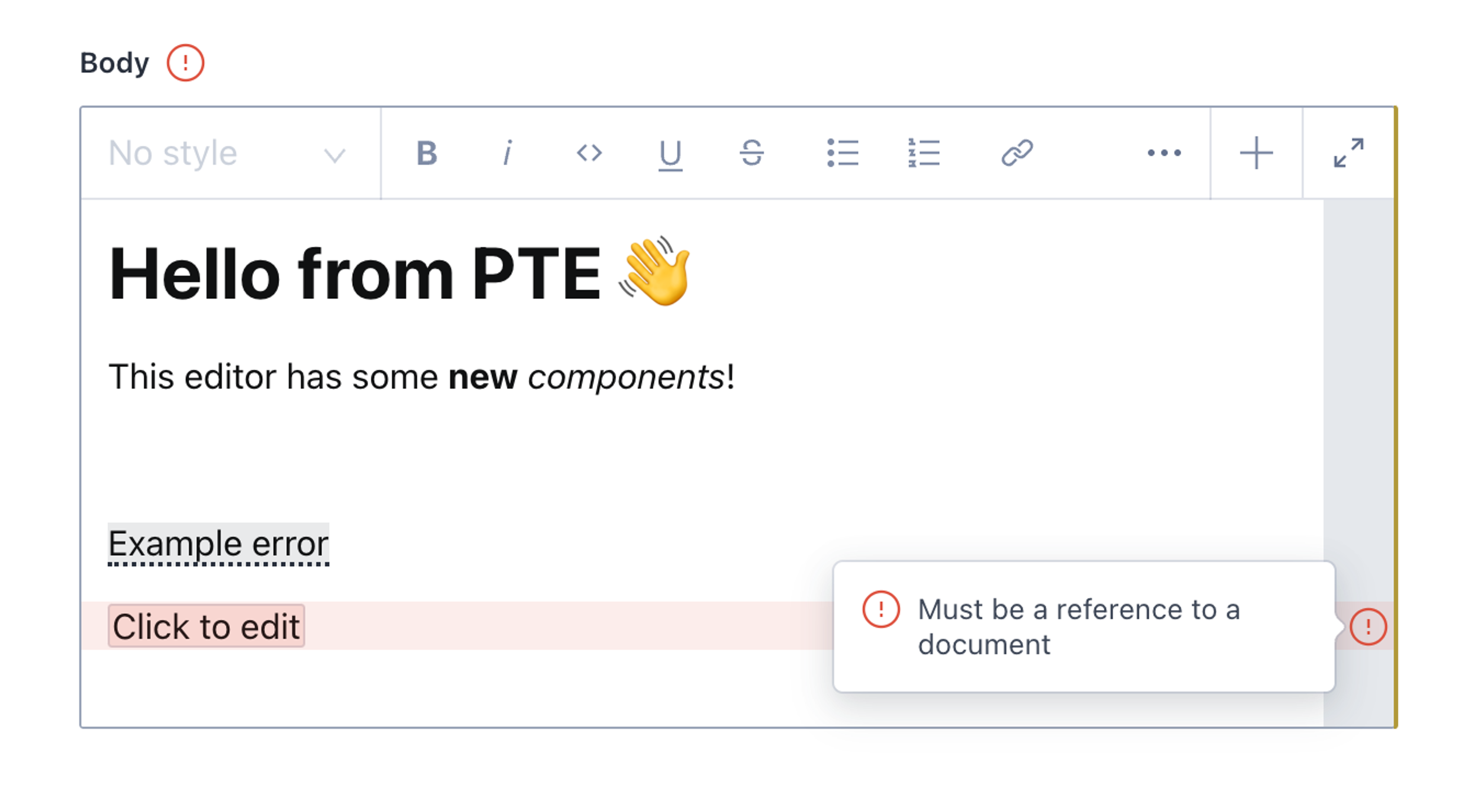 Shows the editor in previous version