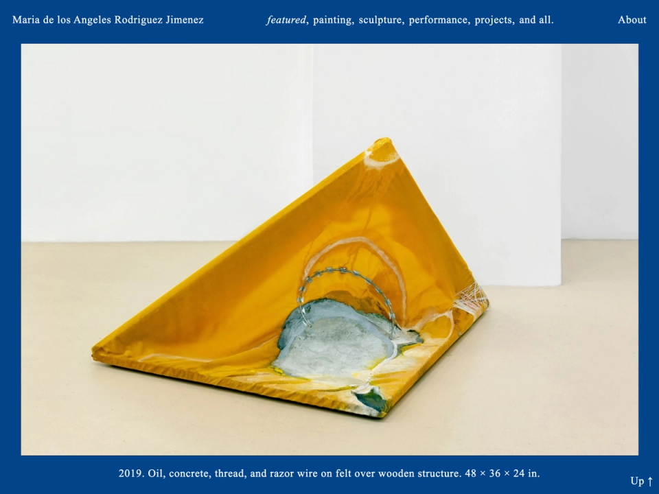 A screenshot of the Maria de los Angeles Rodriguez Jimenez website A screenshot of the Maria de los Angeles Rodriguez Jimenez website