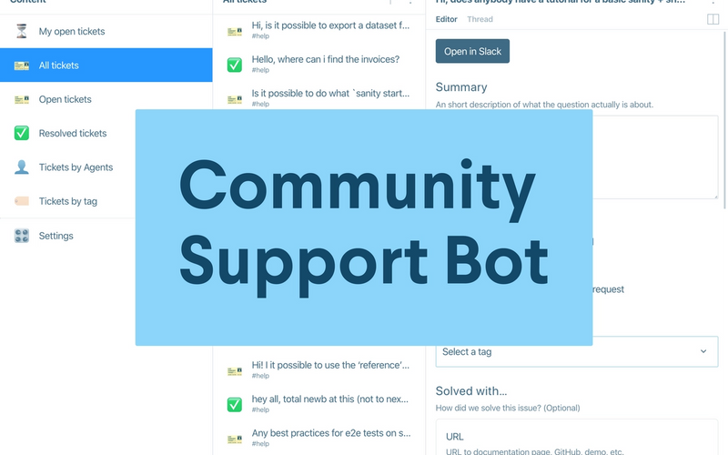 Sanity’s Community Support Bot