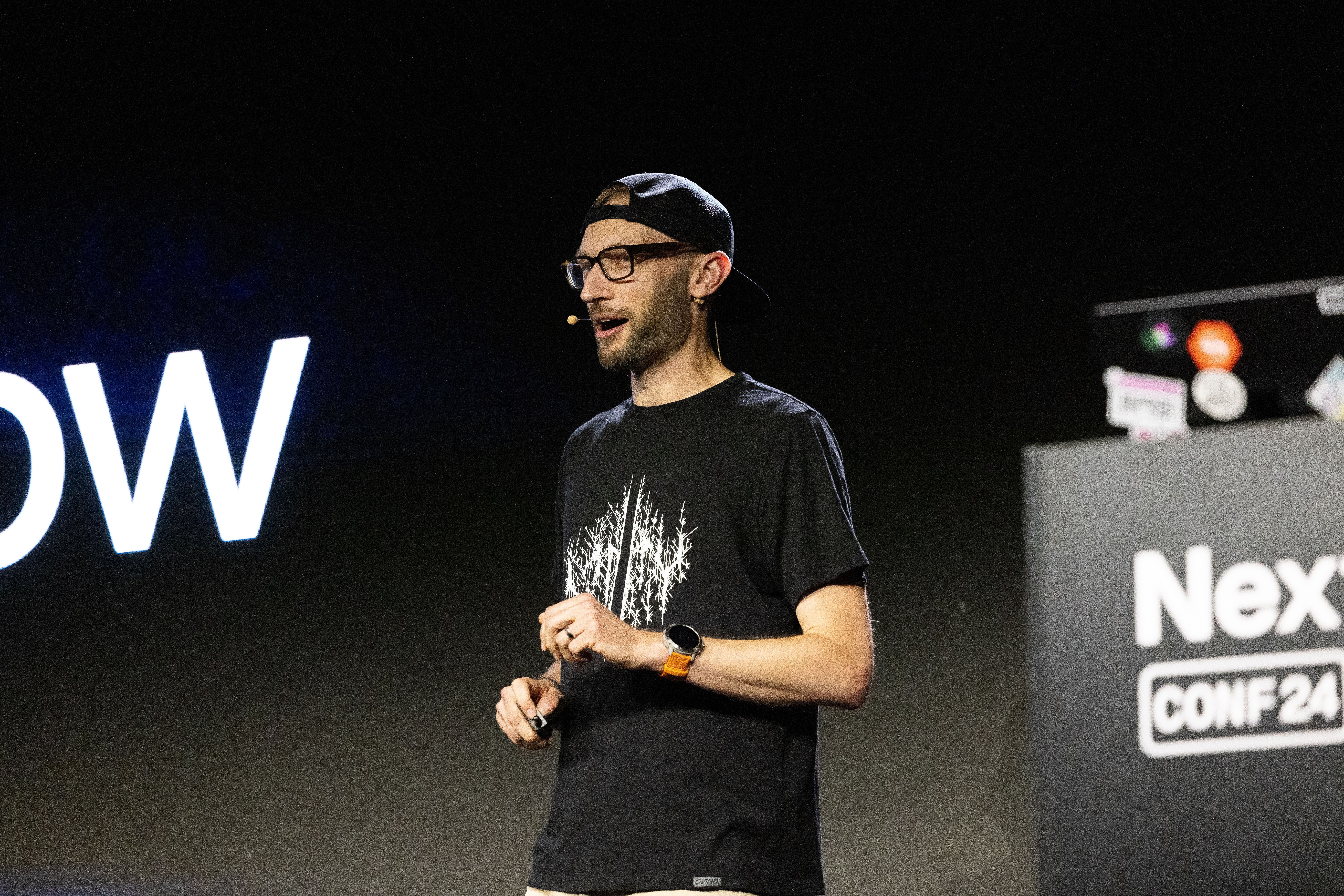 Simeon Griggs speaking at Next.js conf