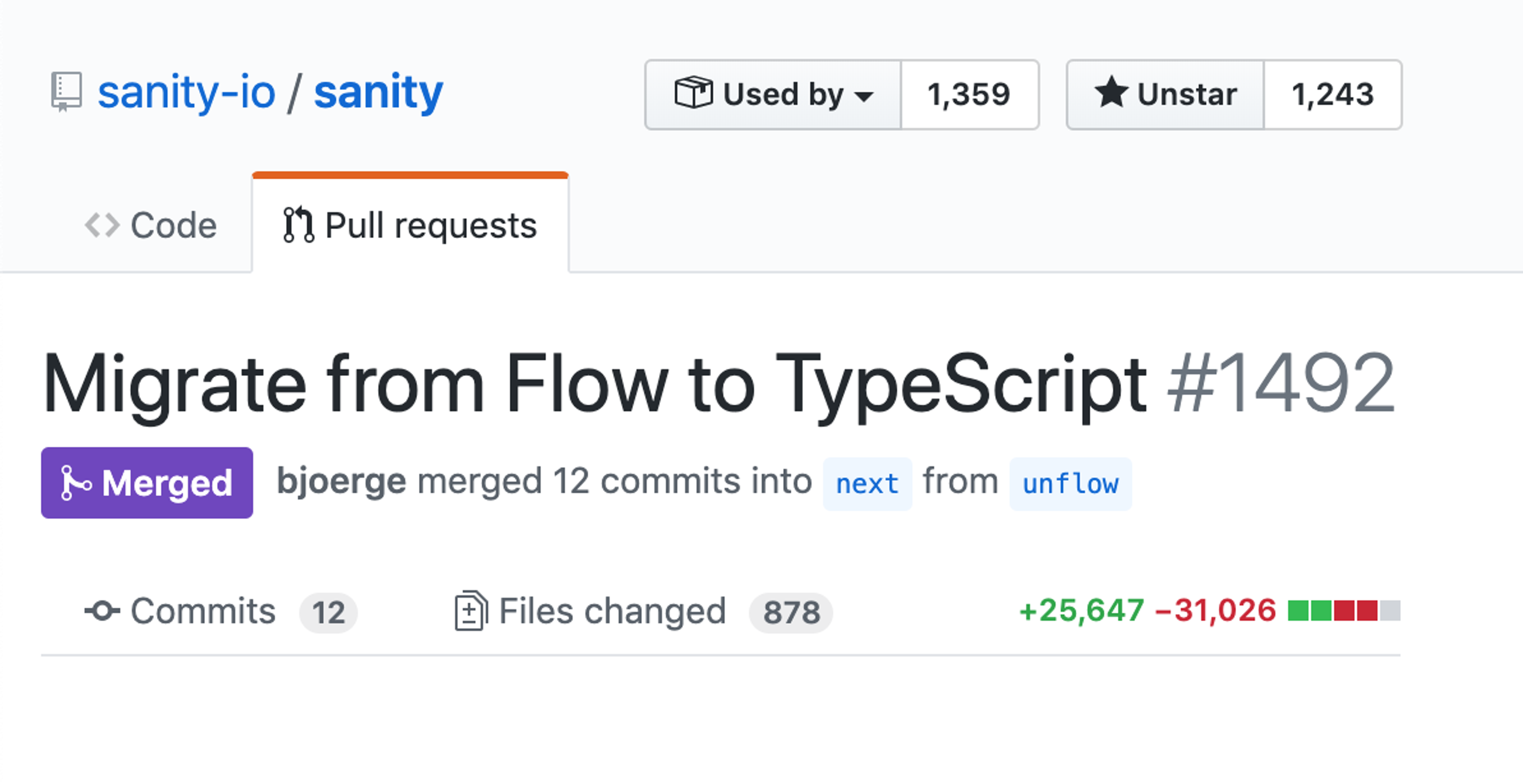 A screenshot of the GitHub Pull request