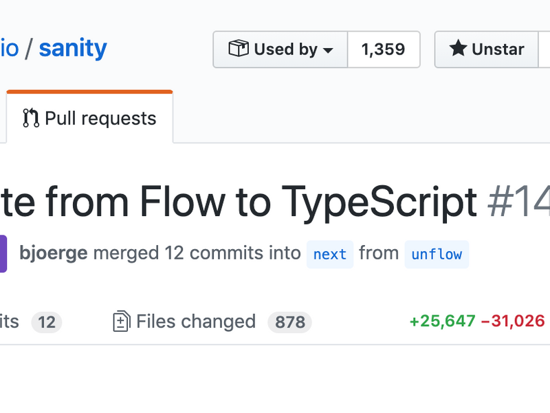 A screenshot of the GitHub Pull request