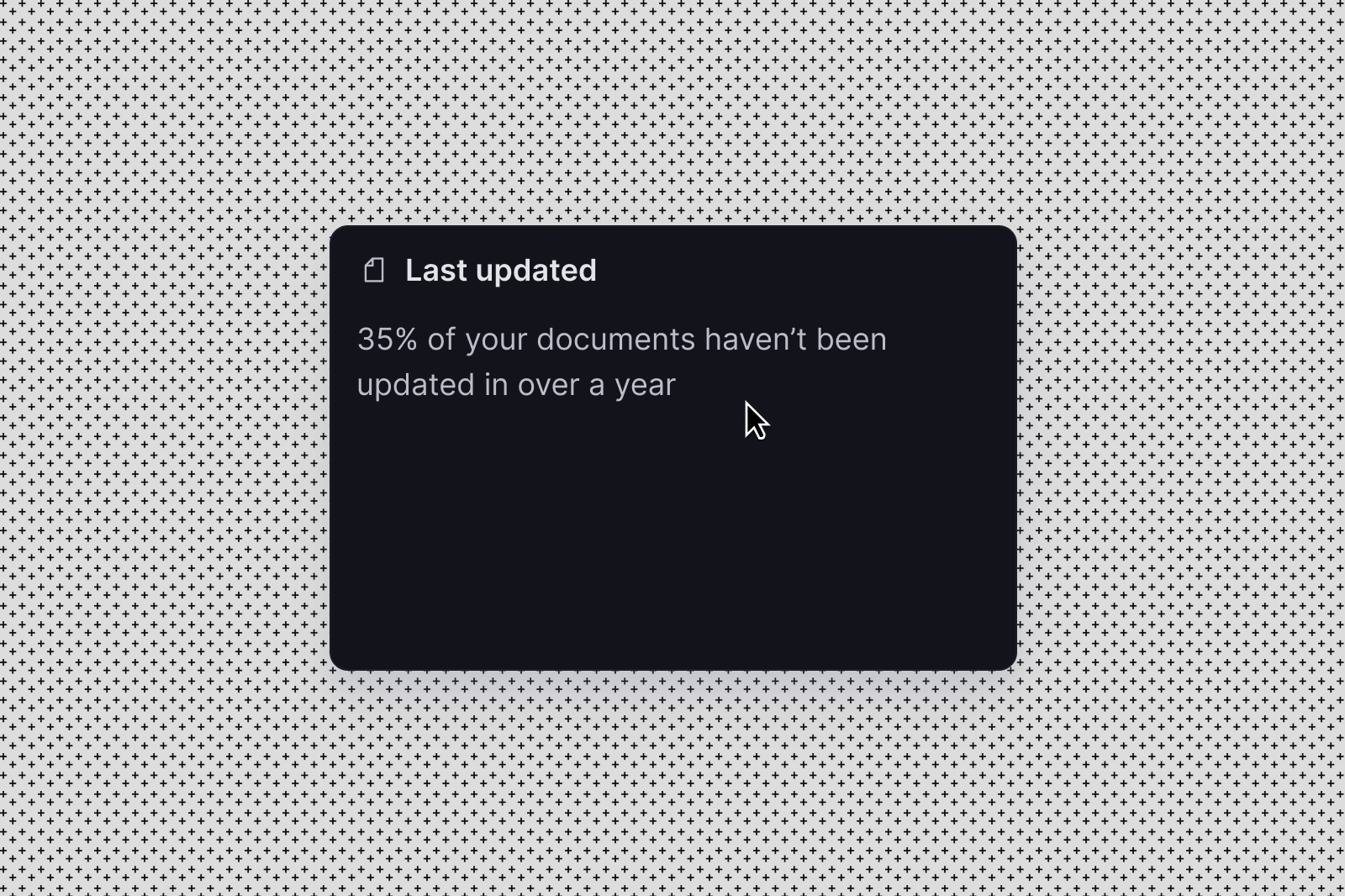 card for 'Last updated'