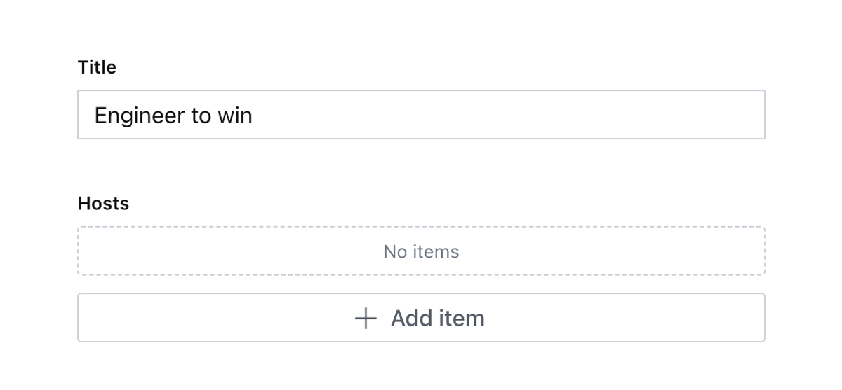 Create an array input field with selectable templates | Sanity Docs