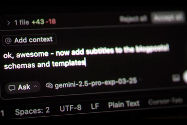 collaborating with AI on generating a schema