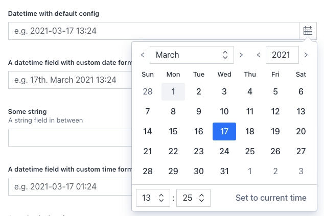 The new datetime input field for Sanity Studio