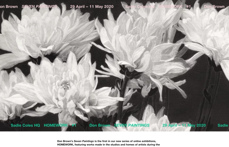 The frontpage of homework at sadie coles The frontpage of homework at sadie coles