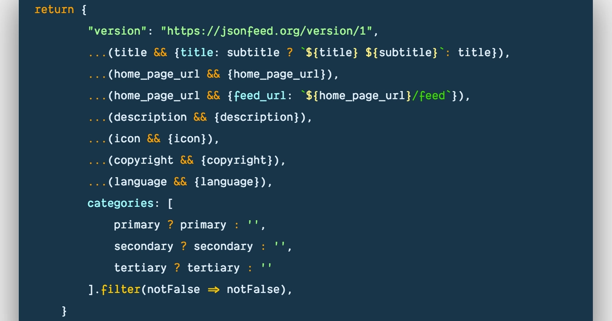 How to conditionally build an javascript object with features in