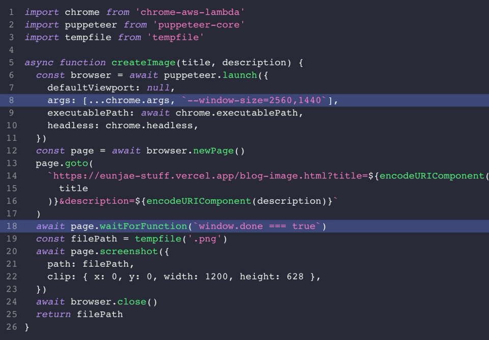 code that screenshots using Puppeteer code that screenshots using Puppeteer