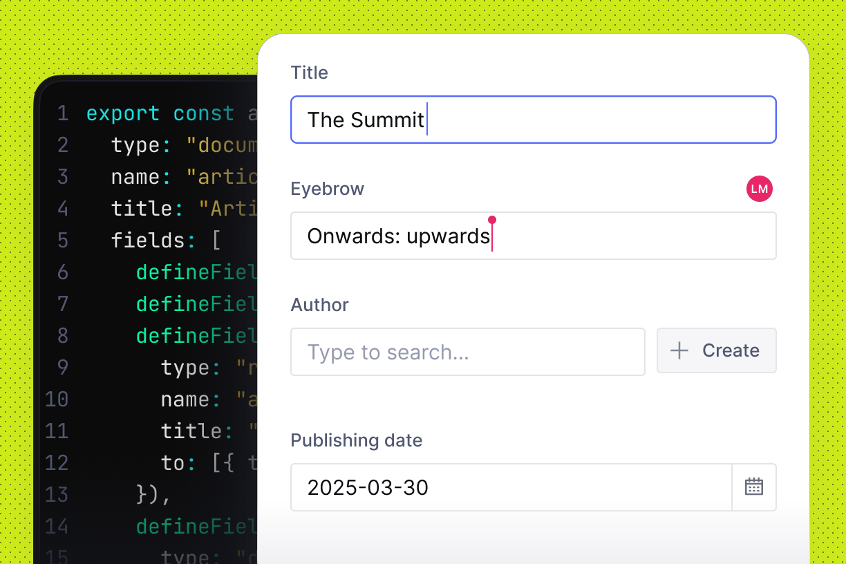 defining a Studio form in code