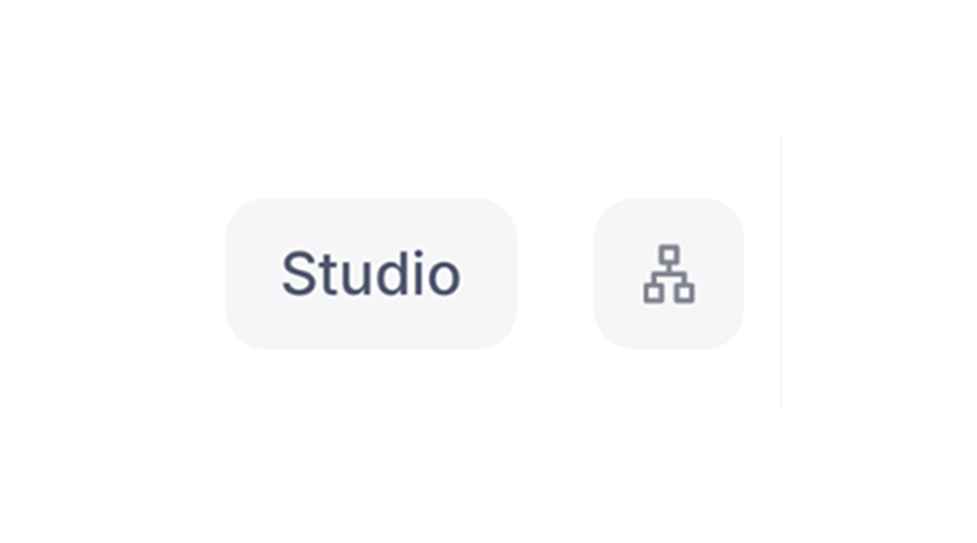A side by side view of Studio buttons