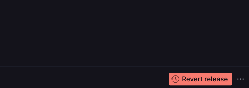 The Revert release button in the Content Releases interface.