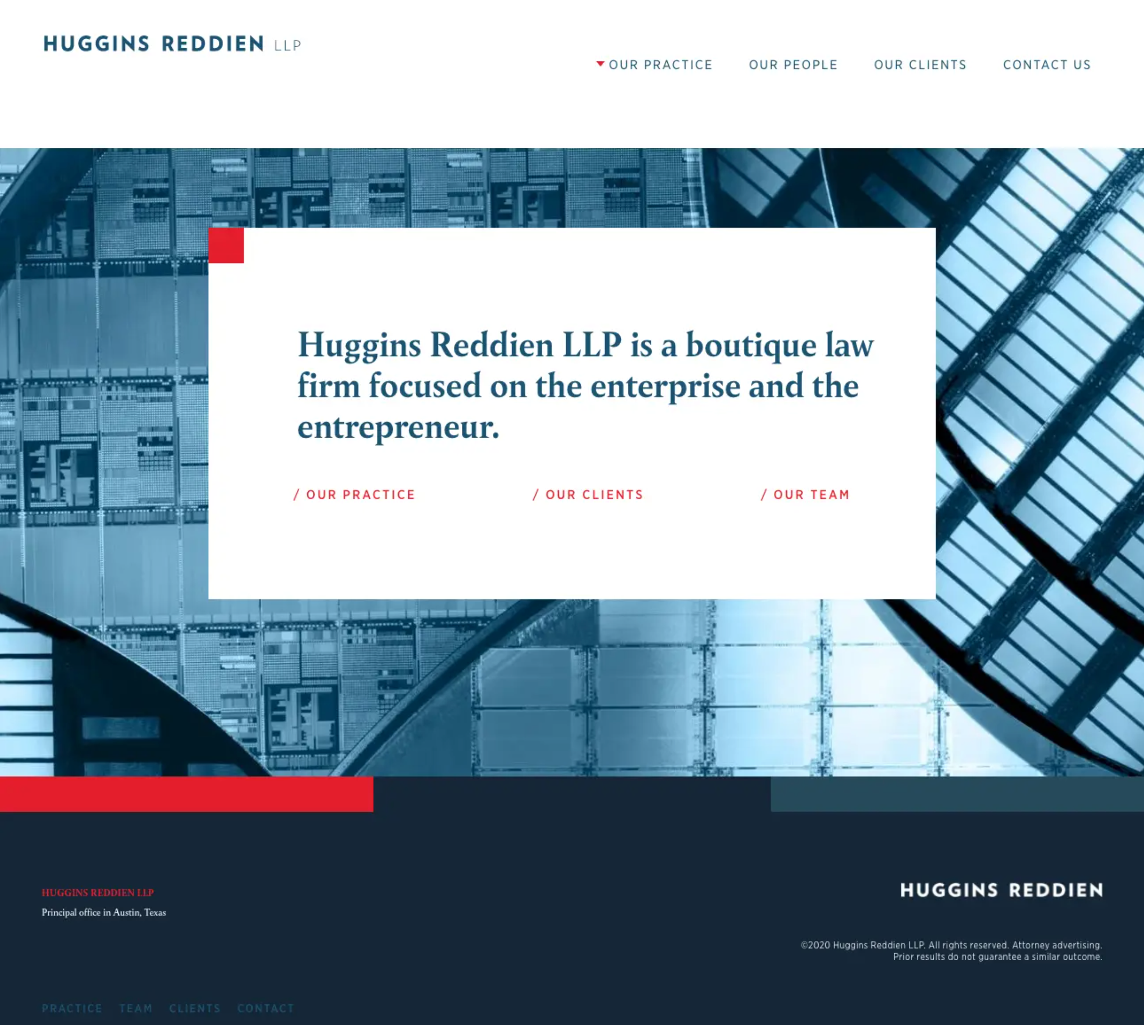 Huggins Reddien LLP home page