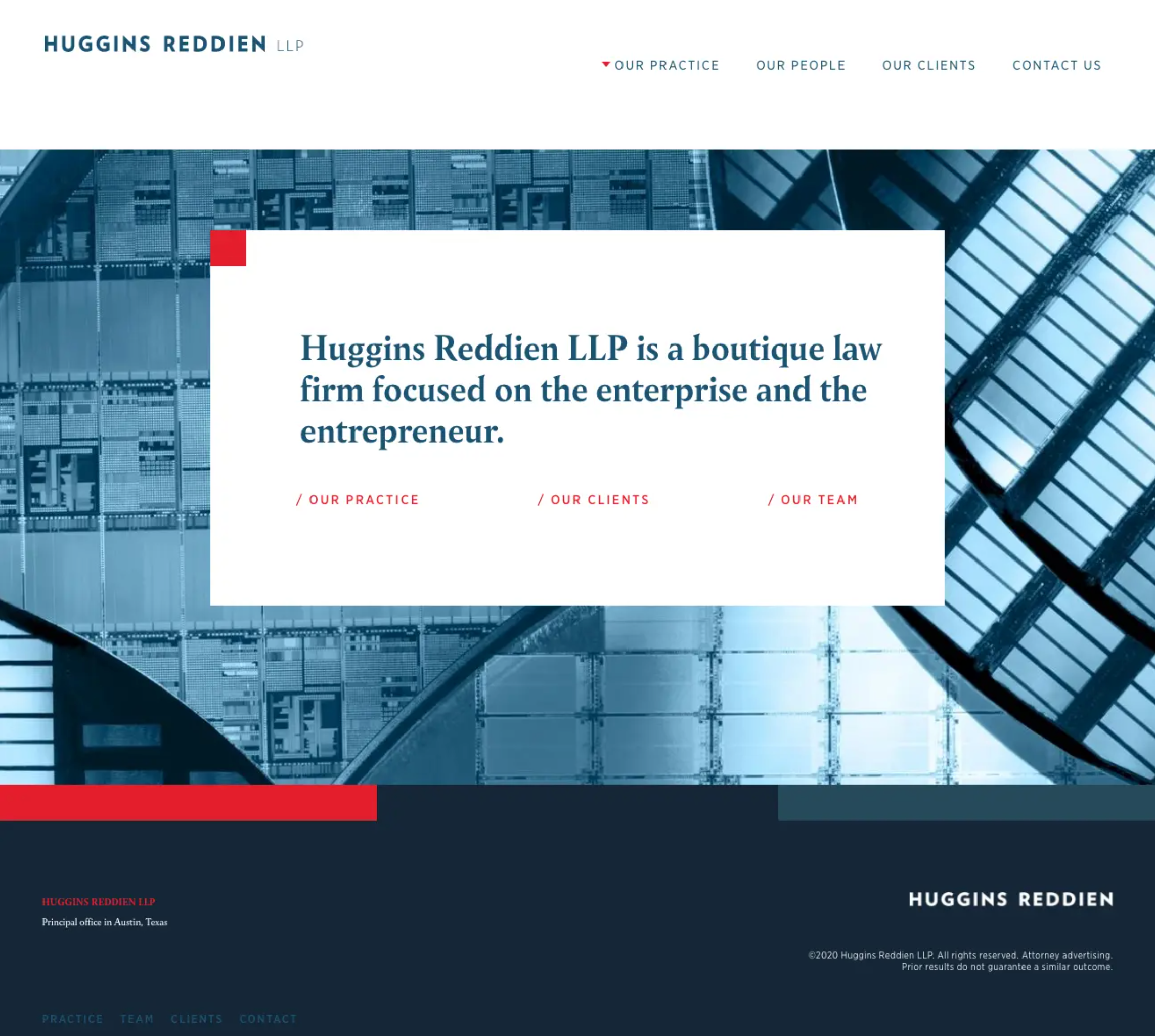 Huggins Reddien LLP home page