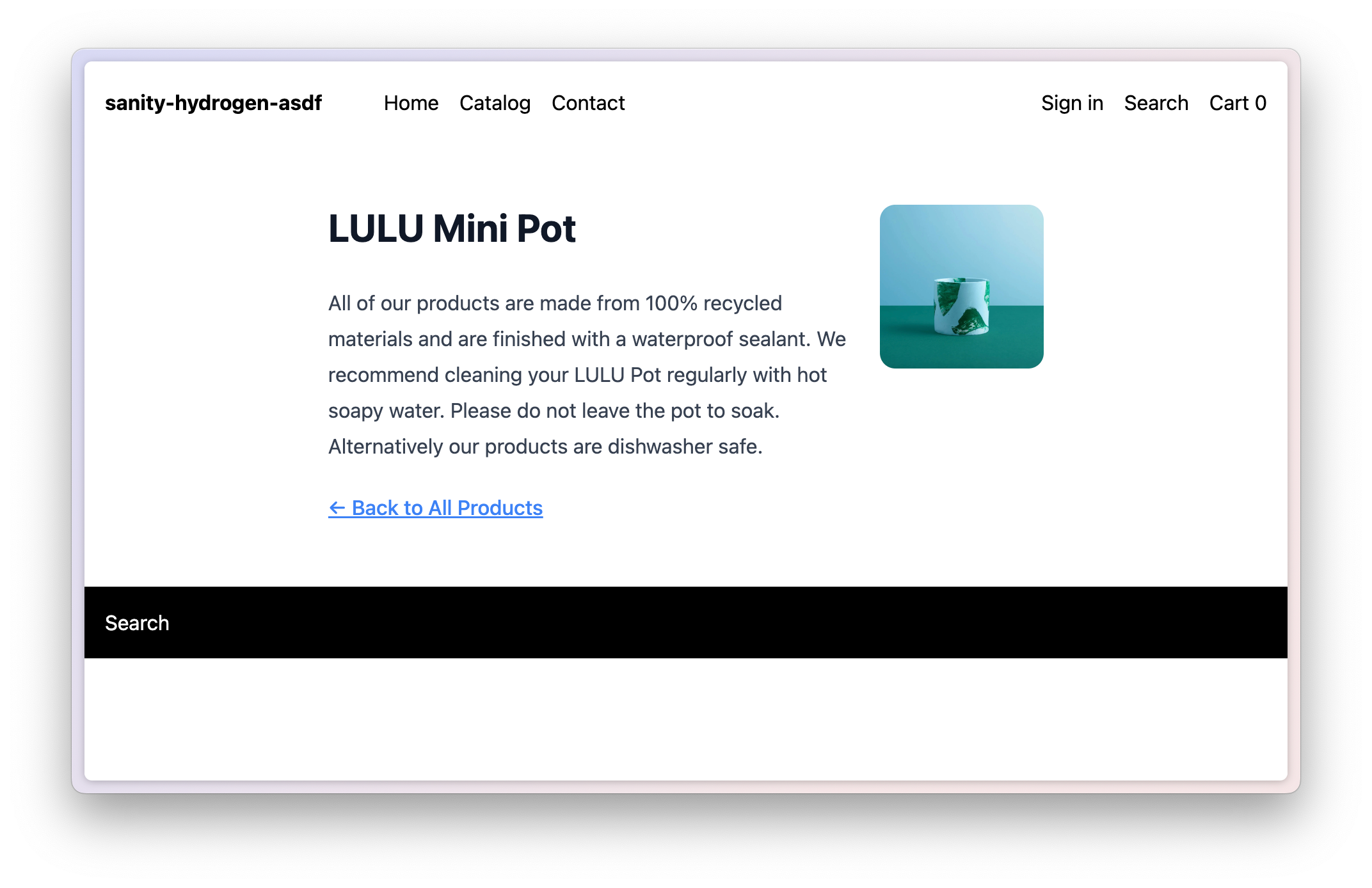 Product display page