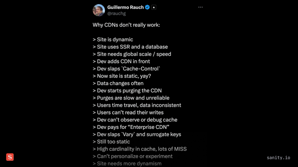 Why CDNs don't really work with a whole bunch of reasons why they don't Why CDNs don't really work with a whole bunch of reasons why they don't