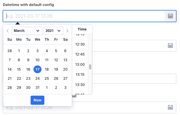 The old datetime input field for Sanity Studio