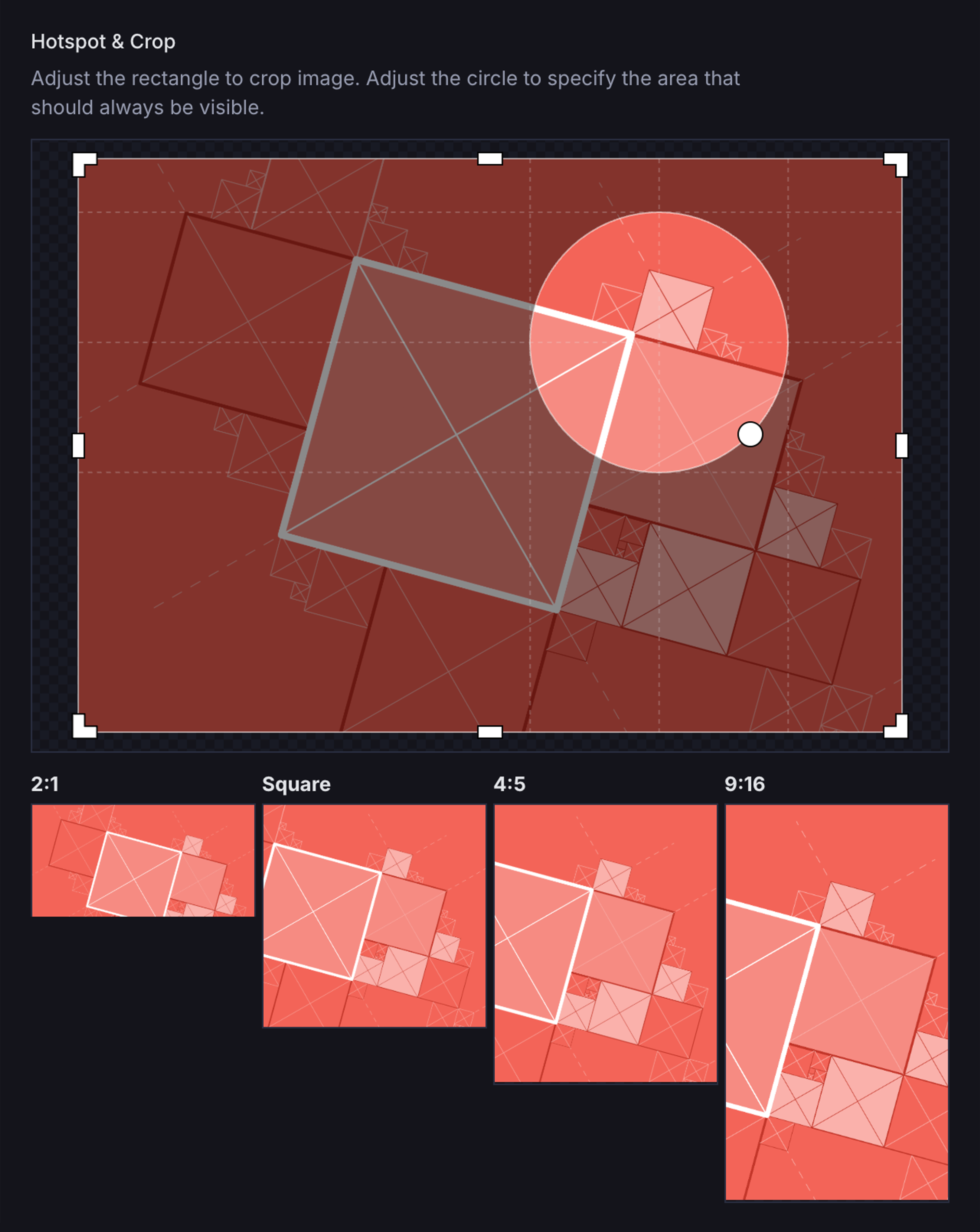 Configuration can be used to position hotspots on image fields