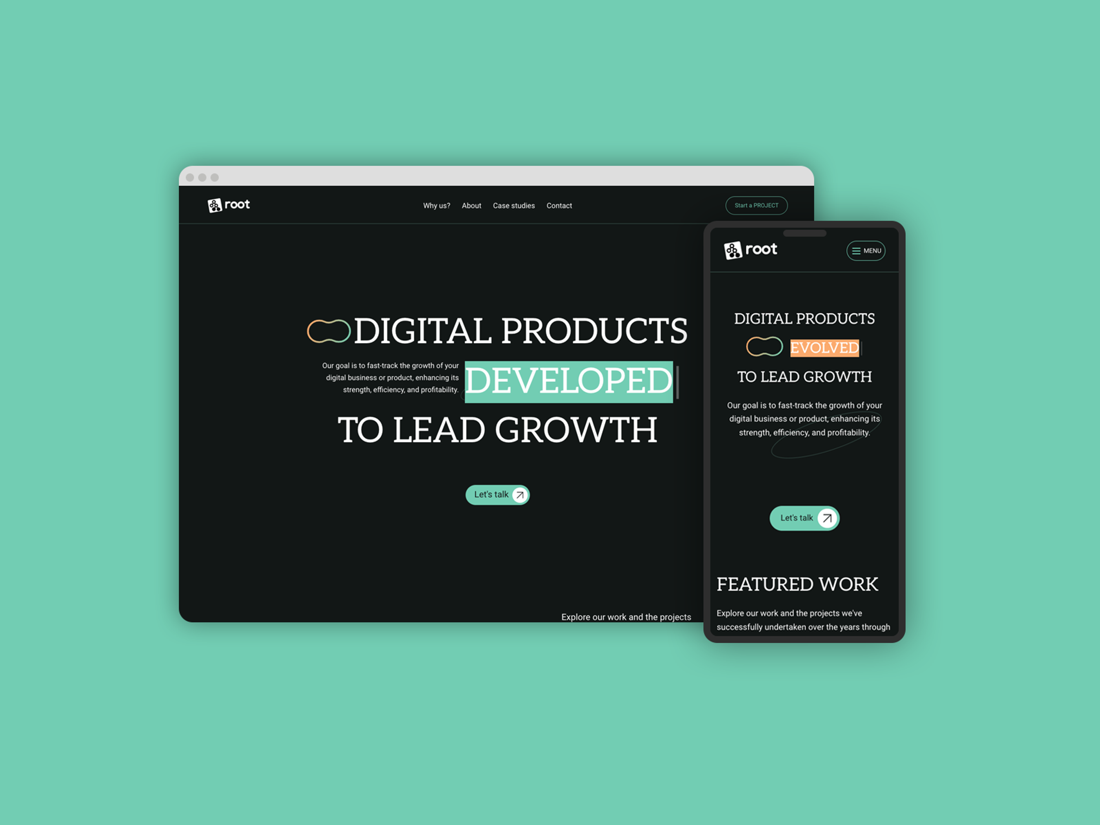 Root, Digital Agency's website