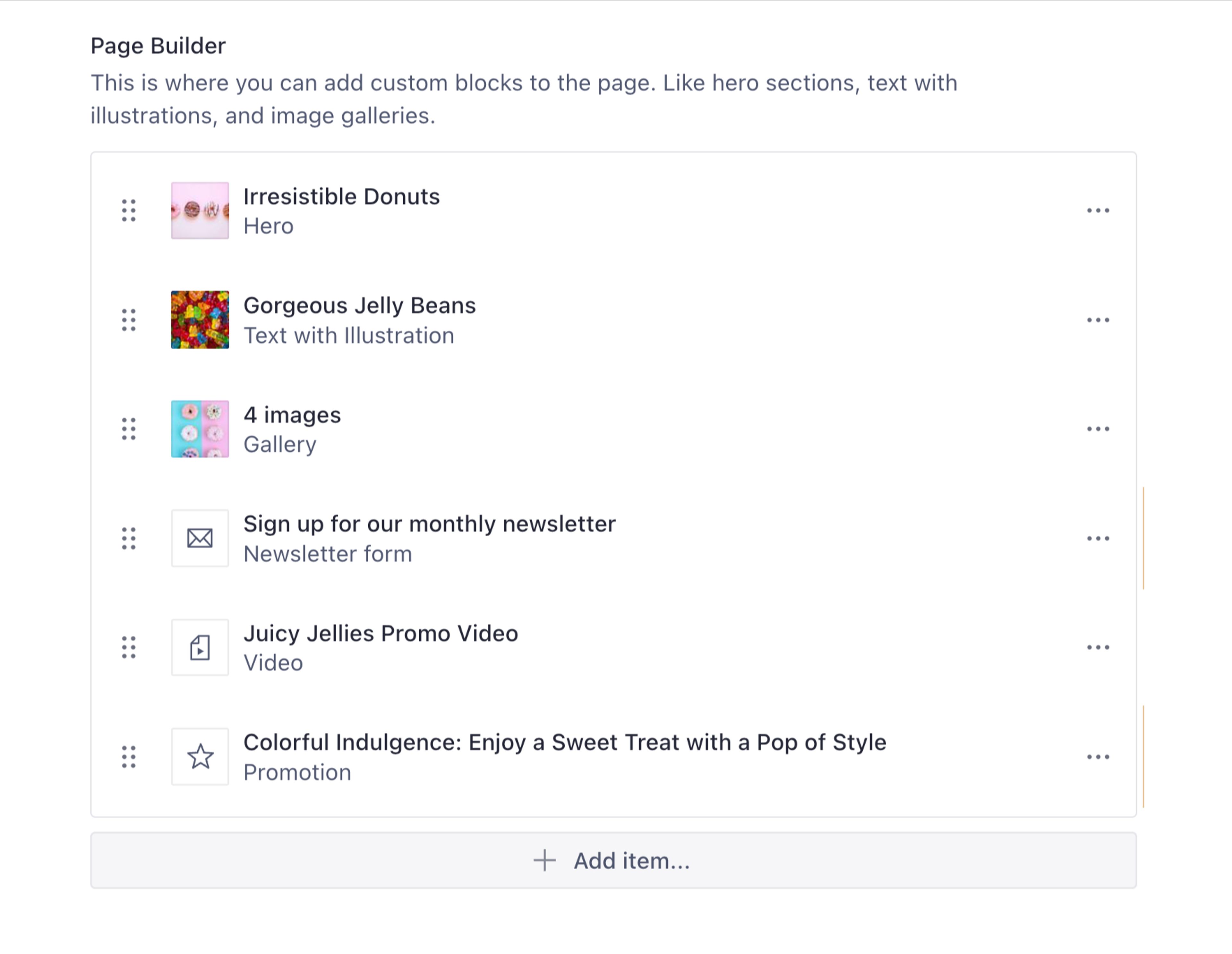 Page Builder Array