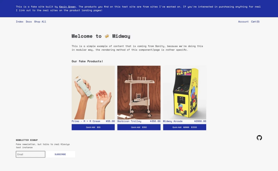 Midway home page Midway home page