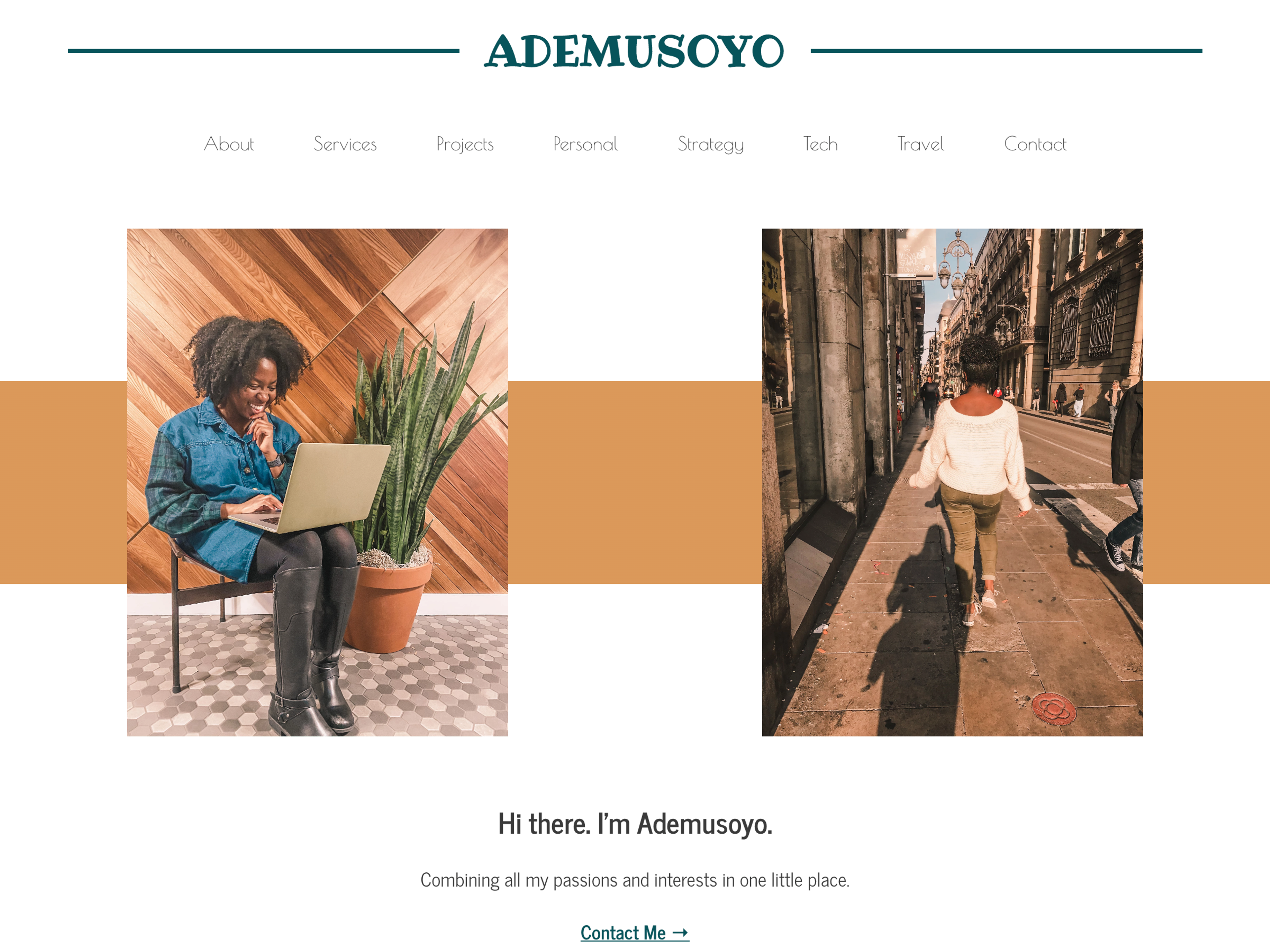 The homepage for Ademusoyo