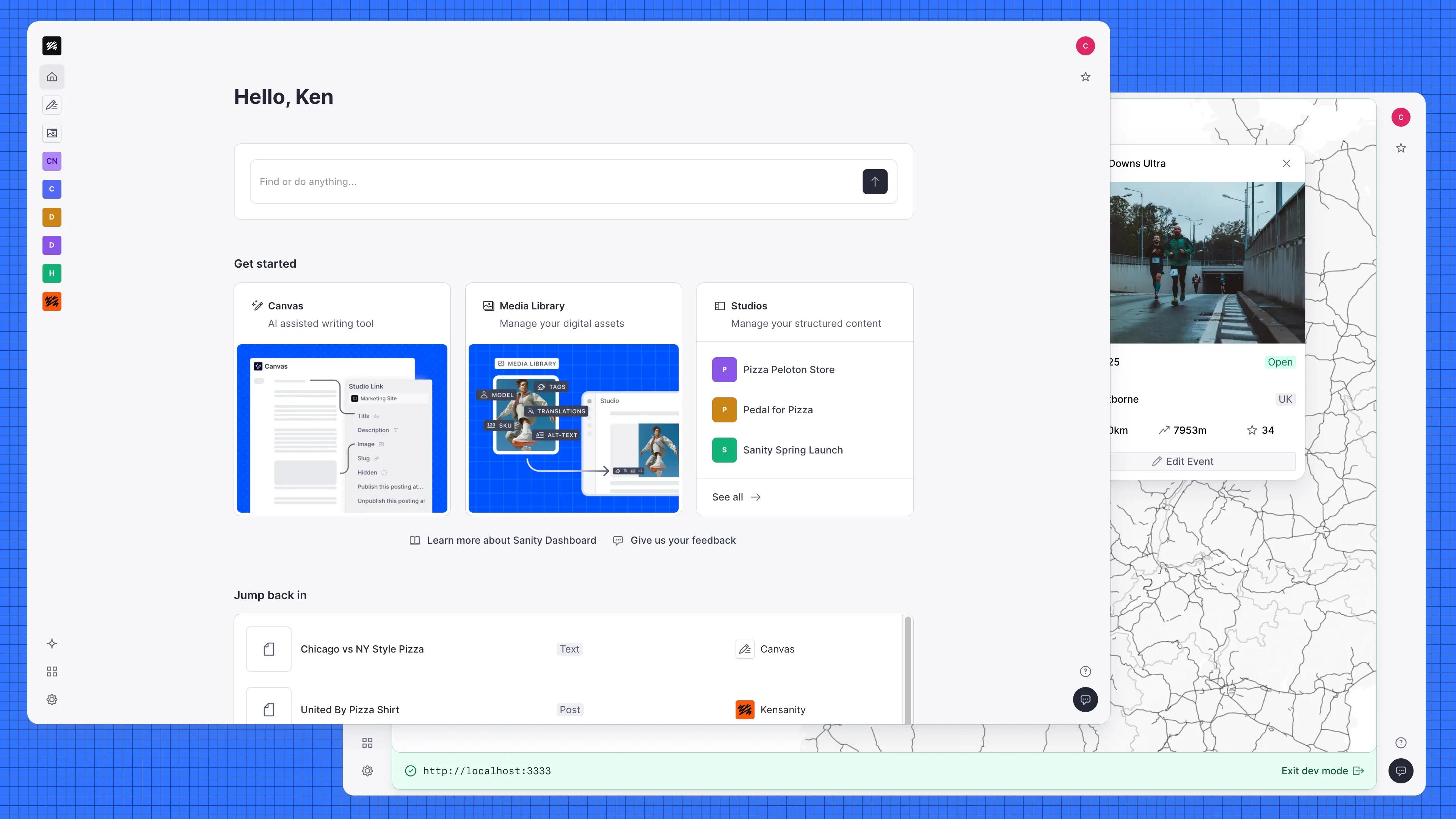 two Dashboard views