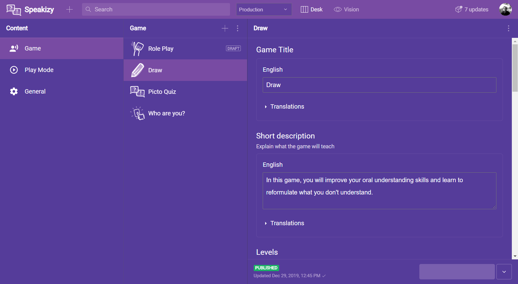 Sanity Studio in purple color