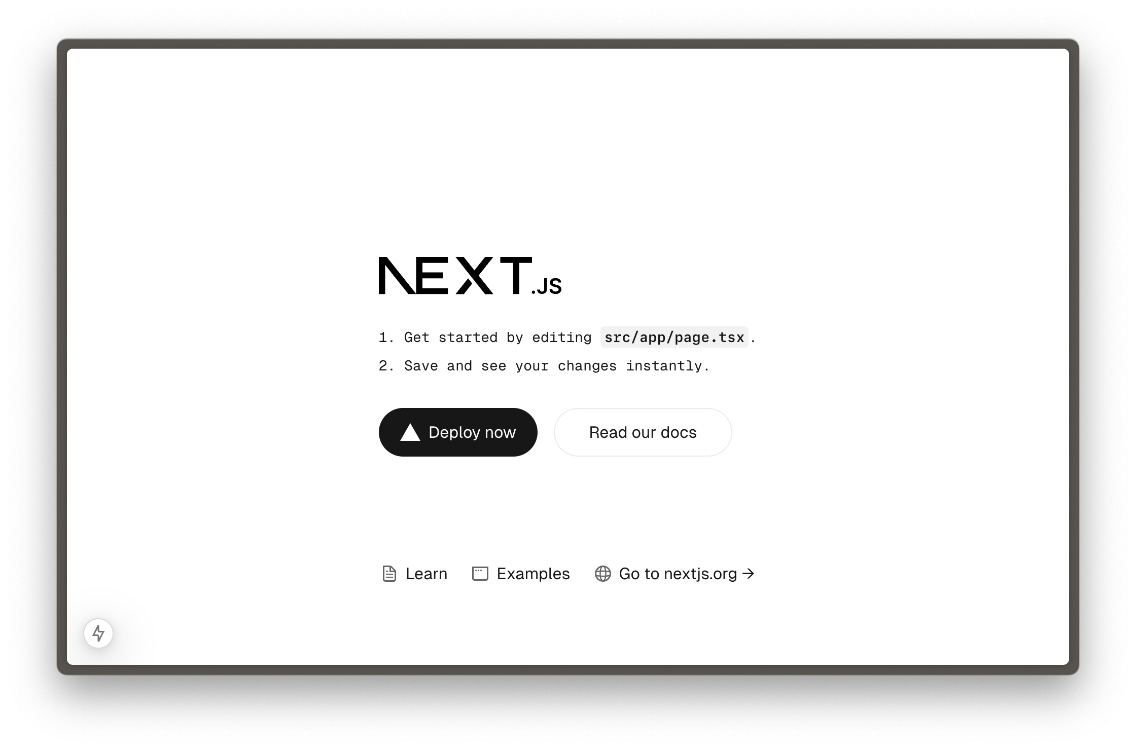 Blank Next.js application