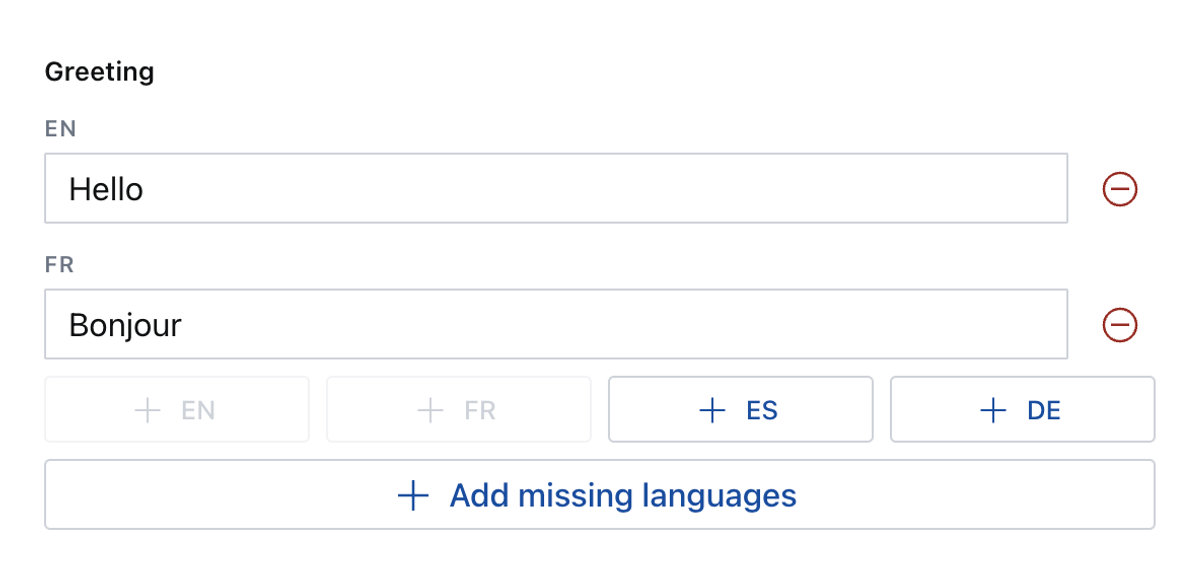 Localization | Sanity Docs