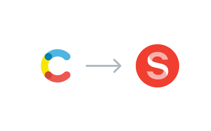 a red circle with the letter s on it