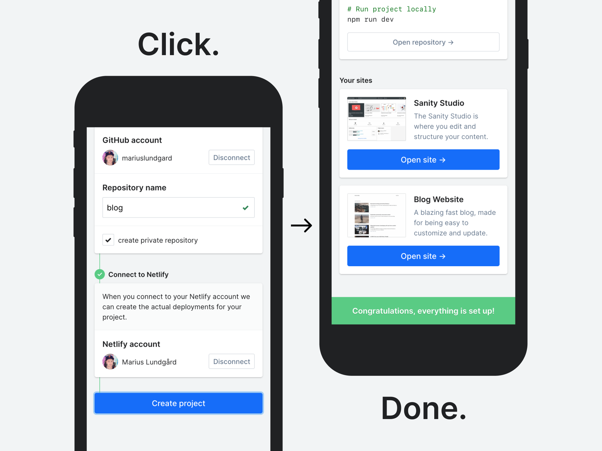 Launch best-practice websites in minutes with sanity.io/create