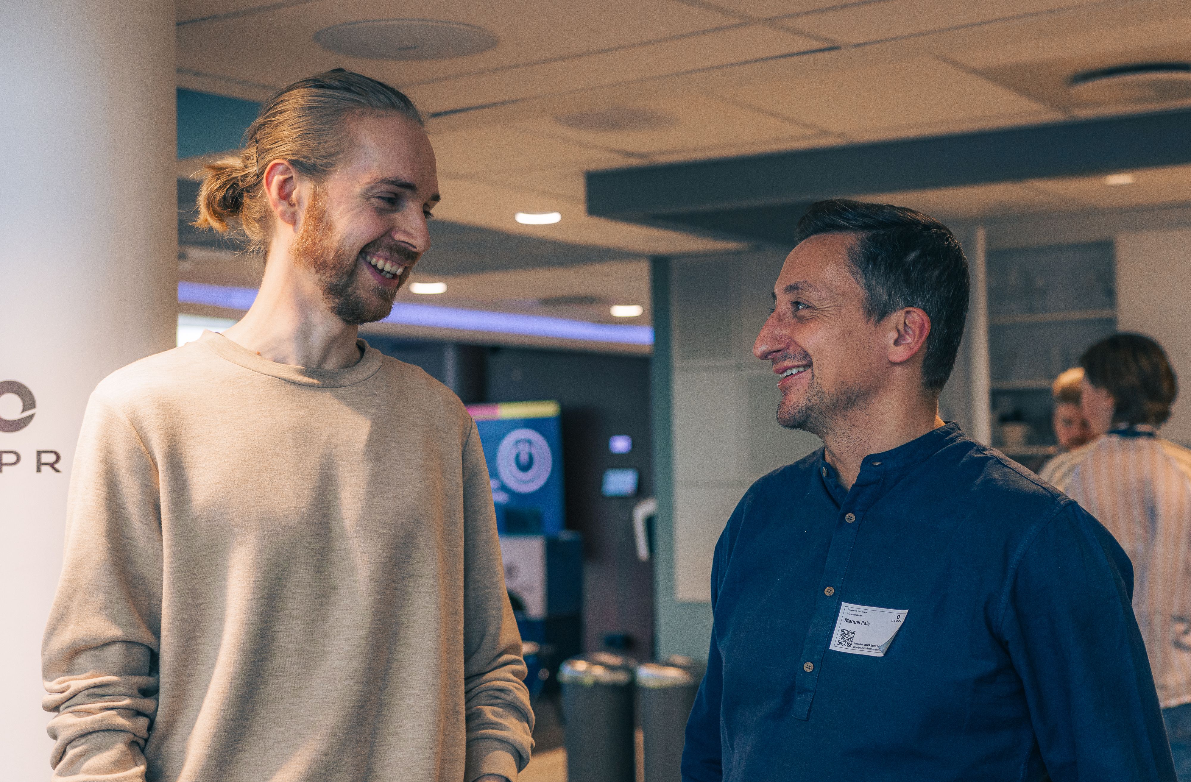 Øistein Haugland og Manuel Pais på Team Topologies kurs hos Capra