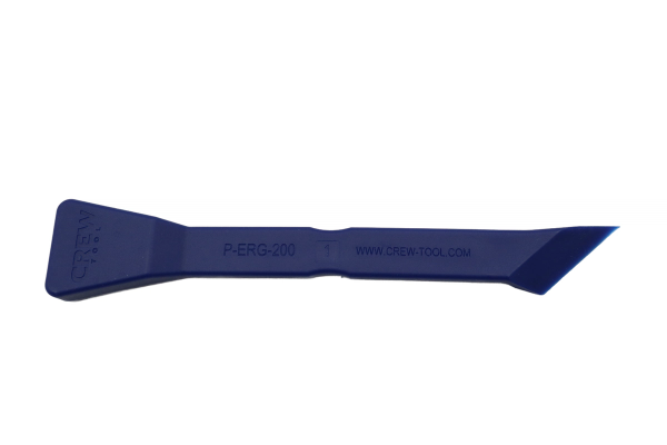 Angled Ergonomic Scraper, Nylon, Blue