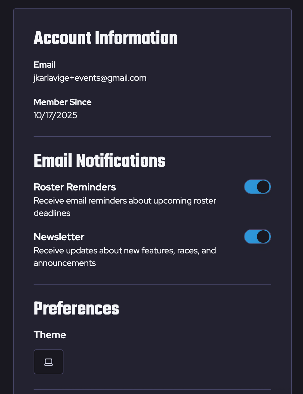 User profile
