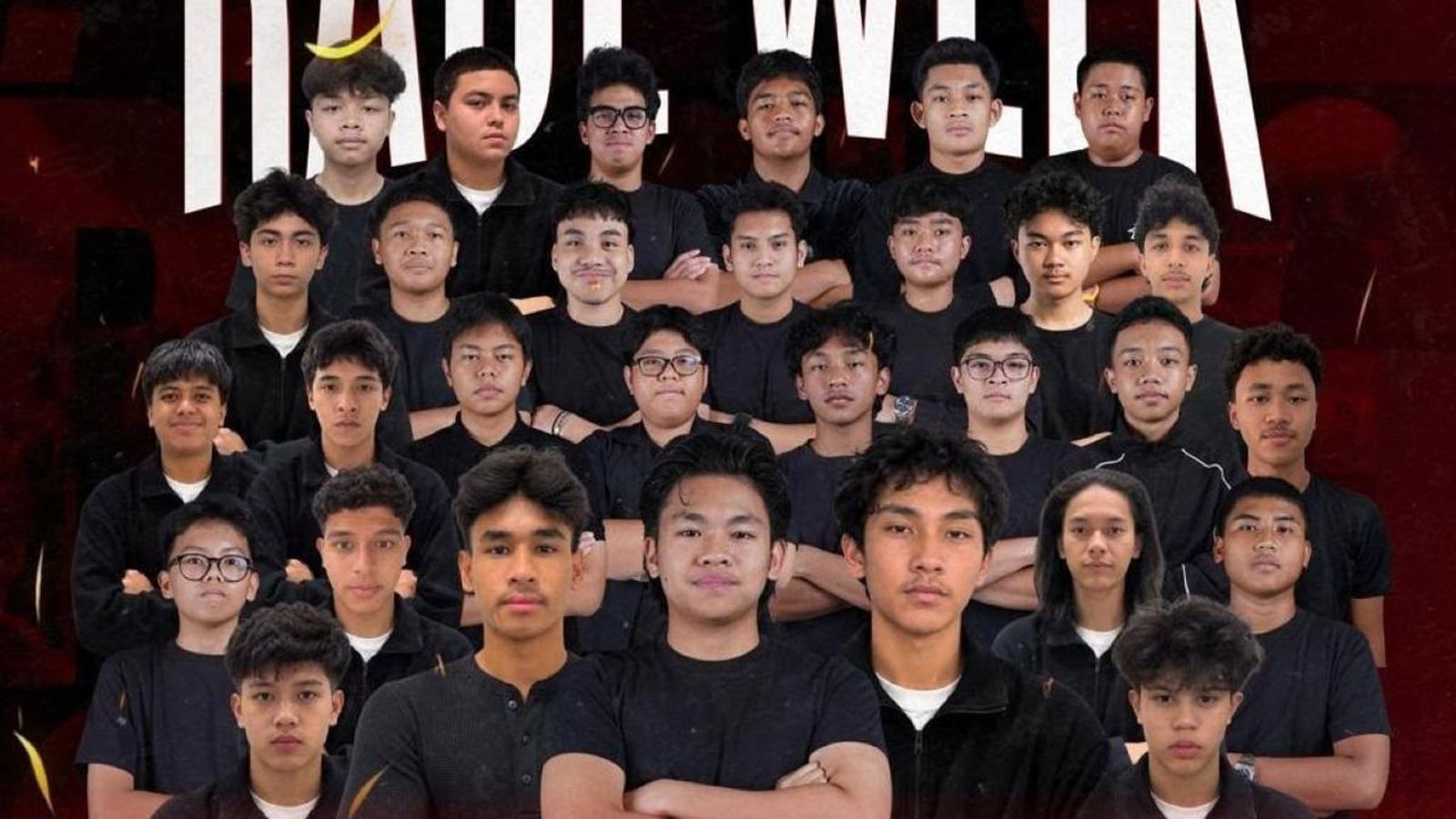 Foto kelompok pelajar peserta Avenue Racing Series 2026 dari materi pengenalan kompetisi.