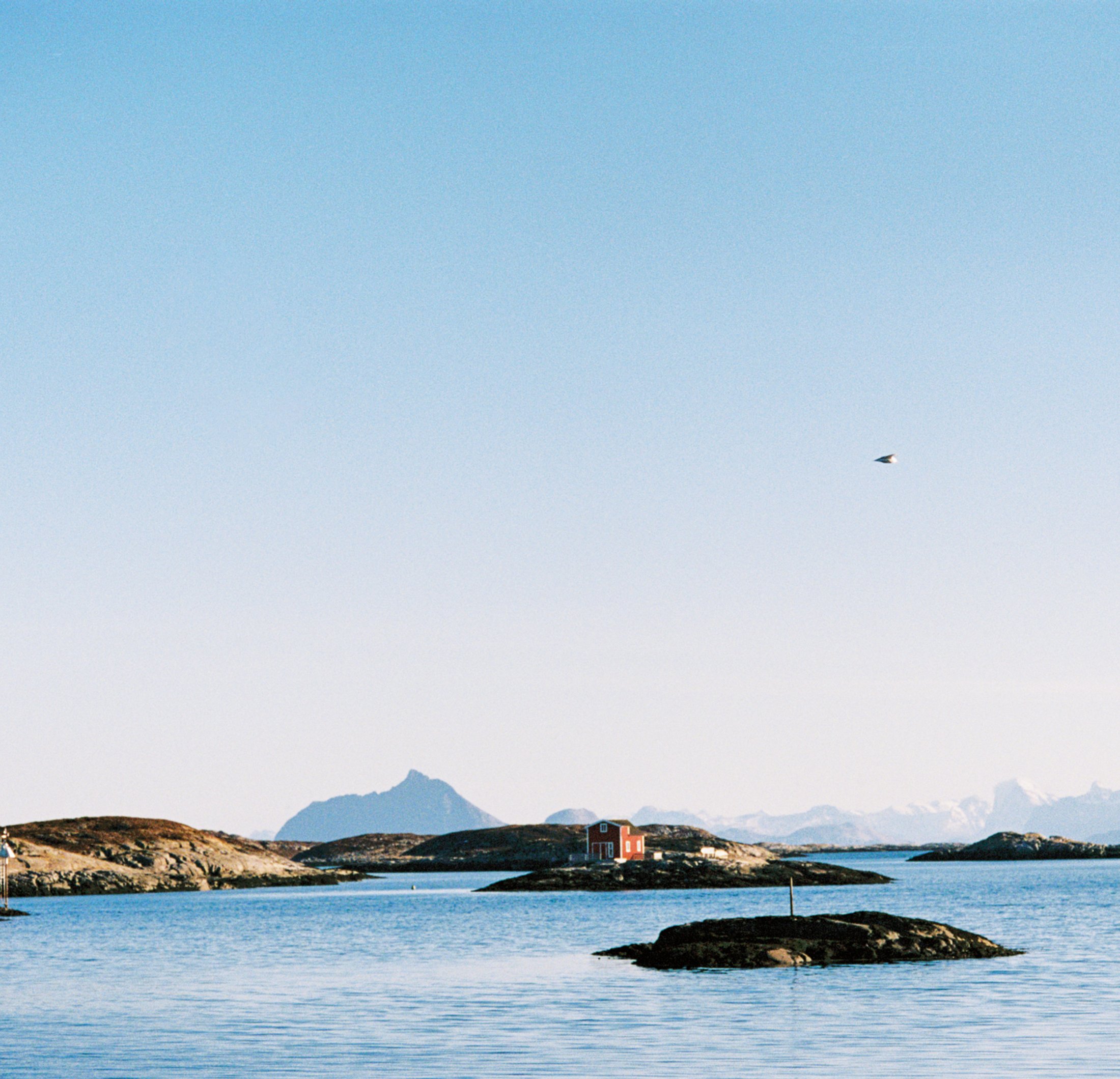 An island in open water