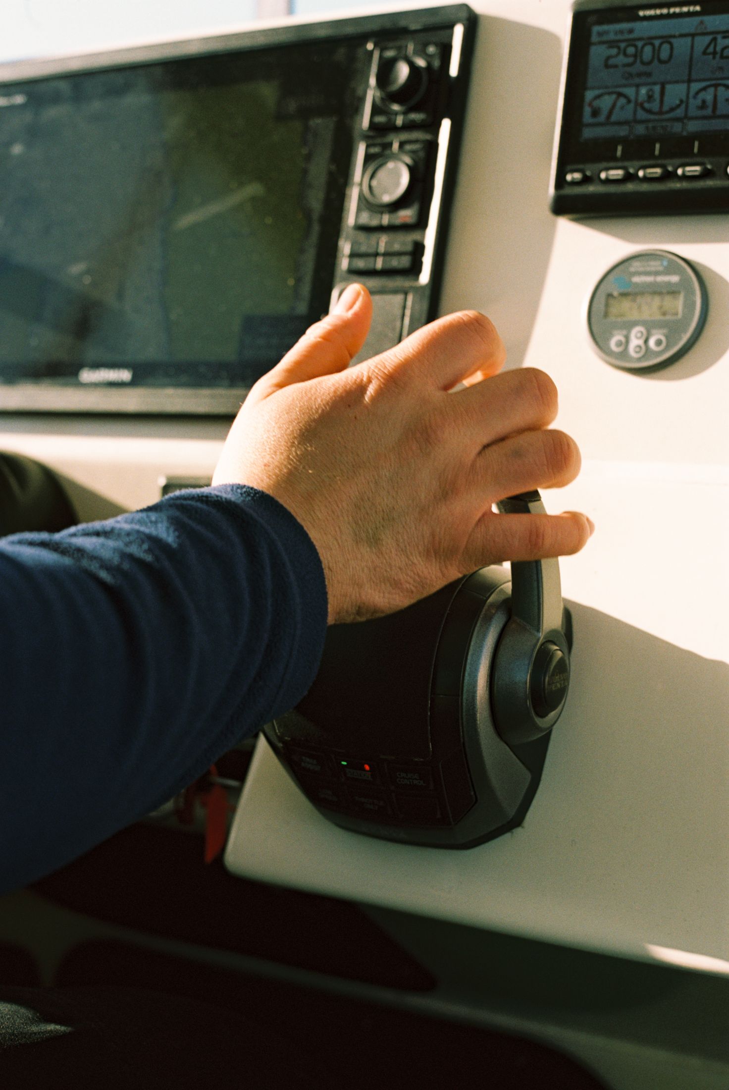 Image of a hand in a boat