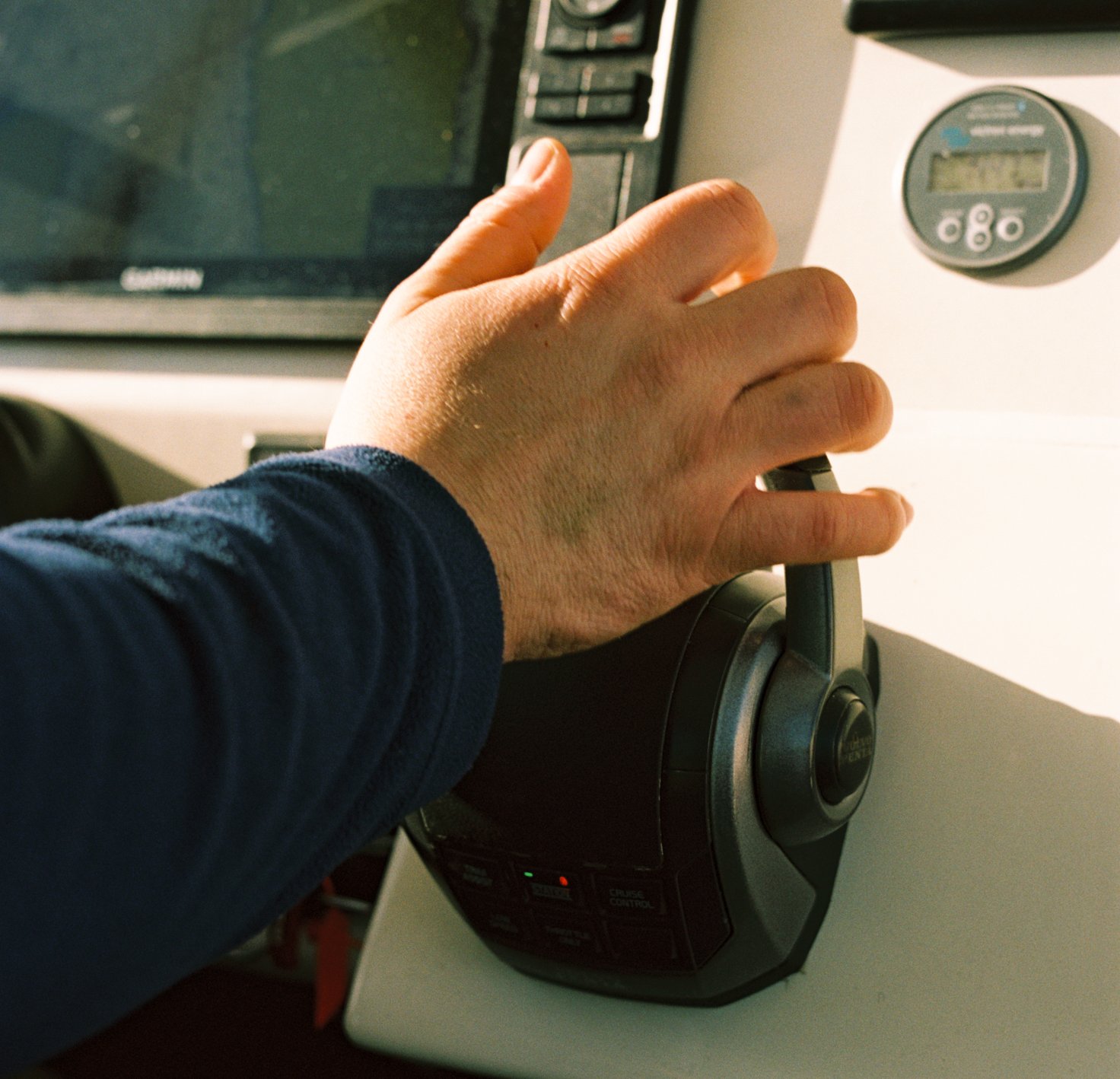 Image of a hand in a boat