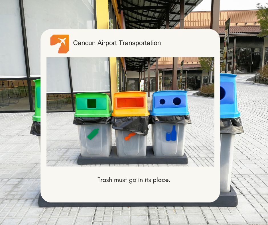Trash must go in its place. Trash must go in its place.